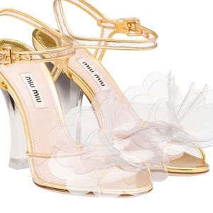 MIU MIU Floral Embellished Sandal
